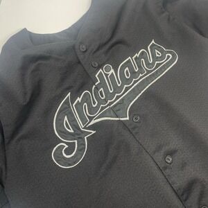 Cleveland Indians 2019 All Black Players Weekend Jersey By Majestic Size Large